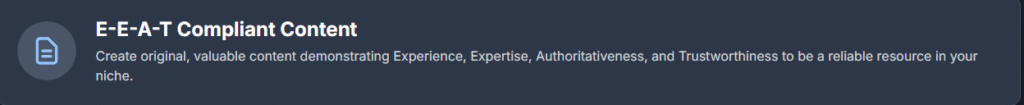 High-Quality, E-E-A-T Compliant Content