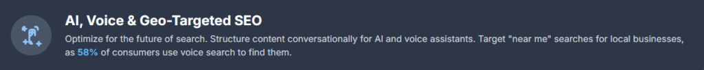 AI, Voice, and Geo-Targeted Optimization