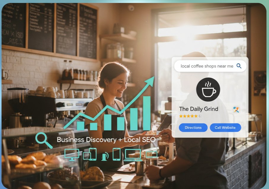 Small business owner optimizing Google Business Profile