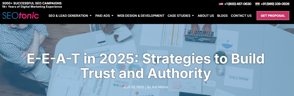 building authority and trust SEO
